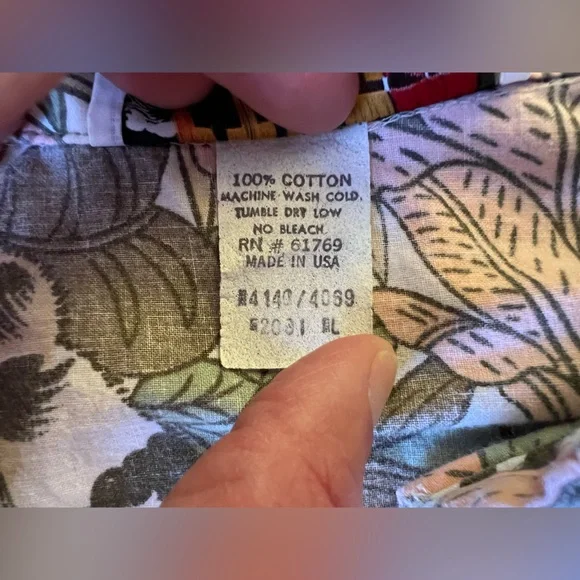 Just Cristina Floral and Tiger Print Shirt Vintage 90s beach BoHo - Picture 14 of 14